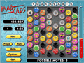 Mad Caps puzzle game: Game screen